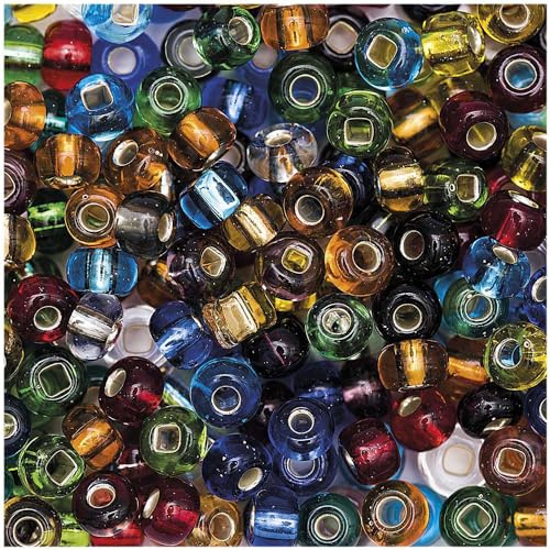 Glasperlen Silbereinzug, Multicolor