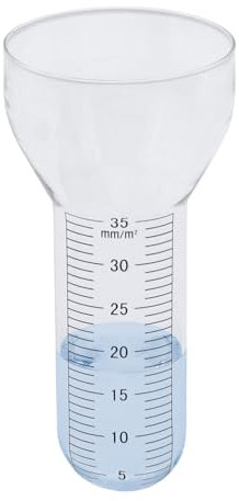 Spetebo XL Ersatzglas mit Skala für Niederschalgsmesser - 17 x 8 cm - Regenmesser für Wetterstationen - Ersatz Zylinder Messglas für Regenwasser Wetterstationzubehör Wassermengenmesser