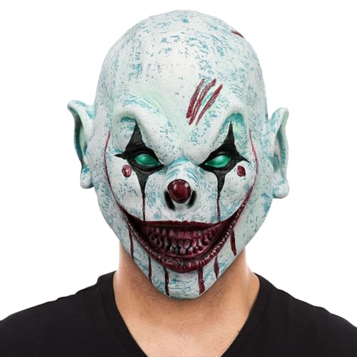 Nezababy Terrifier Clown Maske - Horror Cosplay Evil Grusel Festival Zubehör - Halloween Kostüm Party Gadgets (Clown Maske-F)