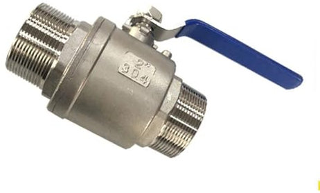 1/2 3/4 1 1-1/4 1-1/2 2 Zoll Edelstahl Außengewinde Kugelhahn Zweiteiliger Kugelhahn 1St(1/2)
