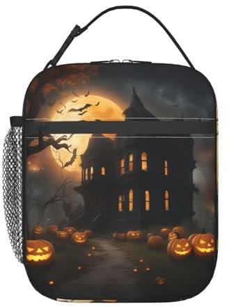 GaxfjRu Happy Halloween Day - Lonchera térmica para adultos y niños pequeños, buena para lonchera Bento