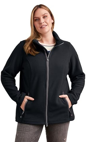 STOY Damen Strickjacke Große Größen STW 2 WMN KNT JCKT, schwarz blau, 58, 39783-000