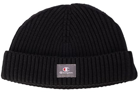 Champion 806084 Mütze Unisex Beanie Strickmütze (DE/NL/SE/PL, Alphanumerisch, Einheitsgröße, Black)