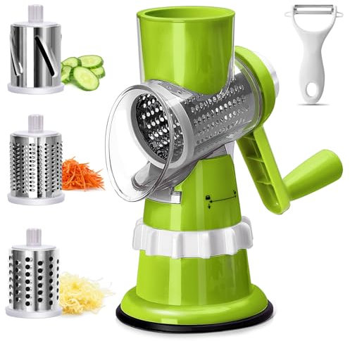 Eukue Mandoline de Cuisine, Multifonctions Coupe Legume Decoupe Legumes, Manuelle Coupe legumes Coupe LéGumes Lame en Acier Inoxydable, Julienne, Cubes, Fcoupe Patate Frite carotte