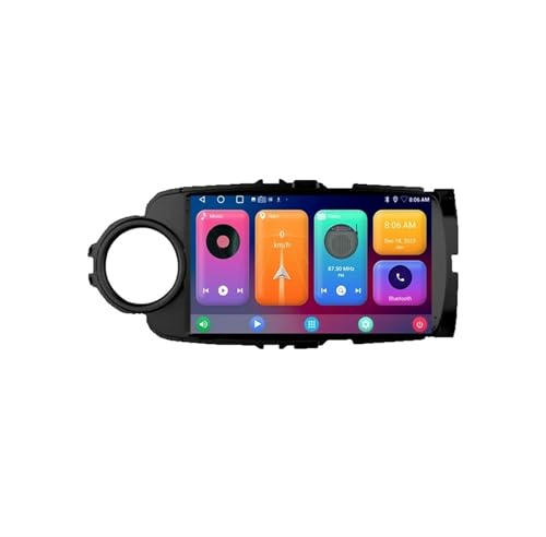 Android 13 2 DIN Radio 9 Pollice Schermo touch per auto per Toyota Yaris 2012-2017 con Telecamera Posteriore/Wireless Carplay/BT/FM/navigazione GPS Controllo al volante(1+32G)