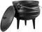 CGTQROVR Cauldron Hierro Fundido 0.8L Bruja de caldero con Tapa y manejo de Olla de Hierro Fundido con 3 piernas largas al Aire Libre Ideal para Acampar Halloween de brujería de Chimenea