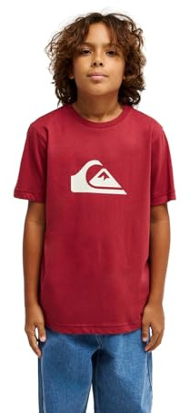 Quiksilver T-Shirt mit kurzen Ärmeln, EV Com Logo, für Jungen, 8-16 Jahre, Rot