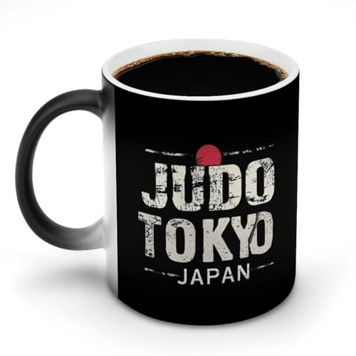 Judo Tokyo Japan Lustige Kaffeetasse Tassen Lustige Farbwechsel-Teetasse für Männer Frauen Geburtstag