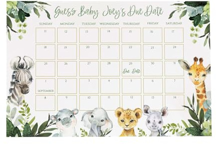 Vorhersagekalender, Geburtskalender, Vorhersagekalender für Babys, lustiges Kalenderschild für die Vorhersage des Geburtsdatums des Babys, Gedenkzeichen: