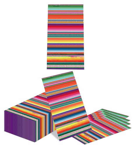 Kotkiddy Mexikanische Servietten 40 Stück Papierhandtuch Im Mexikanischen Stil 33x33cm Bunte Abendessenservietten Mexikanisches Thema Fiesta-gästeservietten Mexiko-Fiesta-papierhandtuch