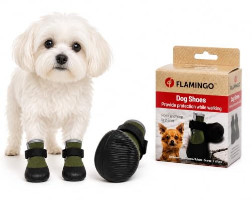 hundeschuhe - Magna - 2 Stück - grün - S - 4,2x4,5x9 cm - Polyester - weiche Sohle - rutschfest - reflektierend