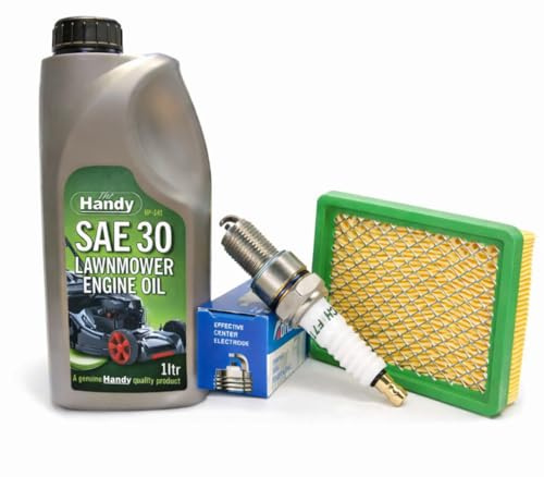 HYM430SPER Lawnmower Engine Service Kit for Hyundai HYM430SP / HYM430SPE / HYM430SPR / HYM430SPER – Fits IC140V & IC140VE Engines – Includes SAE 30 Oil, Spark Plug & Air Filter