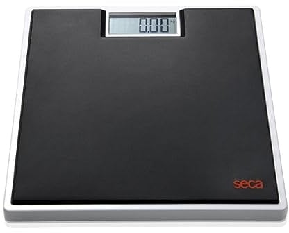 Seca Clara 803 Digitale Personalwaage mit schwarzer Gummibeschichtung durch trockene Waagen
