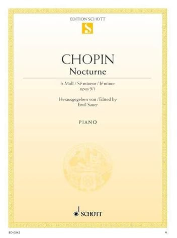 Nocturne b-Moll: op. 9/1. Klavier.: op. 9/1. piano. (Edition Schott Einzelausgabe)
