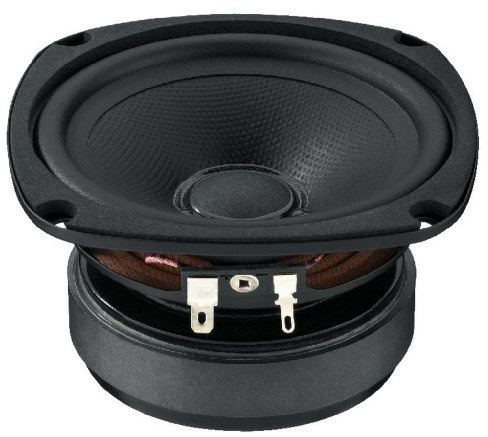 MONACOR SP-4/60PRO PA-Basslautsprecher, PA-Mitteltöner, 30 Watt Nennbelastbarkeit und einer Impedanz von 8 Ohm, 4 Zoll, in Schwarz 10.1600