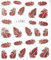 Nail Art Stickers Zebra Feathers Design Red and Black