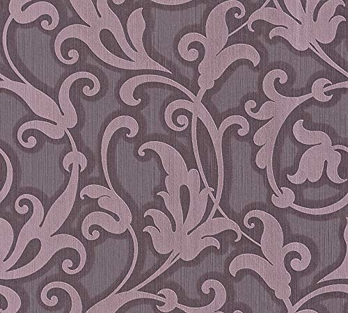 A.S. Création Architects Paper Textiltapete Tessuto Tapete mit Ornamenten barock 10,05 m x 0,53 m metallic violett Made in Germany 954905 95490-5
