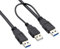 chenyang CY Cable de extensión USB 3.0 tipo A macho a macho con alimentación USB para disco duro externo