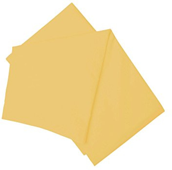 Belledorm Yellow Flat Sheet, 200 Thread Count Percale (King Size, Saffron)