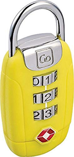 Go Travel Big Dial Twist 'n' Set Easy Read Combination TSA Lock (Ref 358) (Yellow)