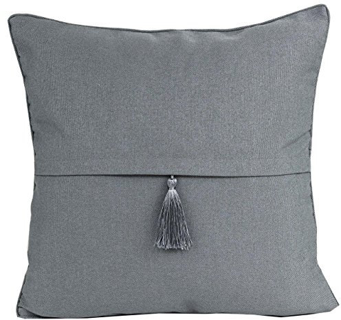 nielsen HOME Kissenbezug Barbados, 50x50 cm, Tradewinds (blau, grau), Quasten, Bommel