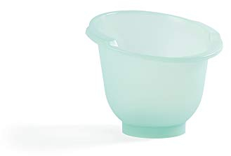 Doomoo Basics - Bañera para bebé Shantala Mint - Bañera ergonómica para bebés de 0 a 6 meses - Forma de borde alto para un baño como en el vientre de mamá - Mantiene el calor del agua