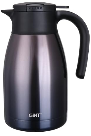 GiNT Isolierkanne Edelstrahl Quick Tip Verschluss Grip Vacuum Doppelwandig Violett 1.5L…