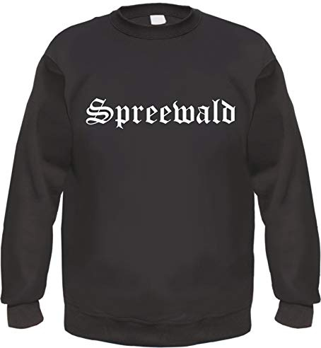 Spreewald Sweatshirt - Altdeutsch - Bedruckt - Pullover 3XL Schwarz