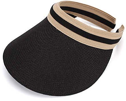 MK MATT KEELY Women Large Brim Beach Straw Golf Sun Hat Summer Cap Black