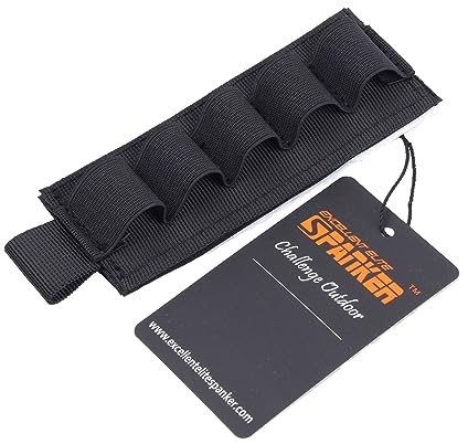 EXCELLENT ELITE SPANKER Supporto Tattico in Nylon per Proiettili Di Fucile Calibro 12 per Fucili (Nero)
