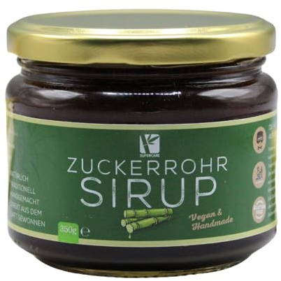 Zuckerrohrsirup aus 100% Zuckerrohrsaft | Natürliches Süßungsmittel – Zuckerersatz | 350g Naturbelassener Zuckerrohrsirup