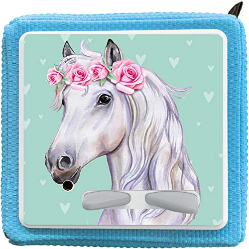 K002 | Schutzcover Schutzfolie für Toniebox selbstklebende passgenaue Folie Motive Zubehör für Kinder Spielzeug Aufkleber Sticker (Nr. 16 Pferd)