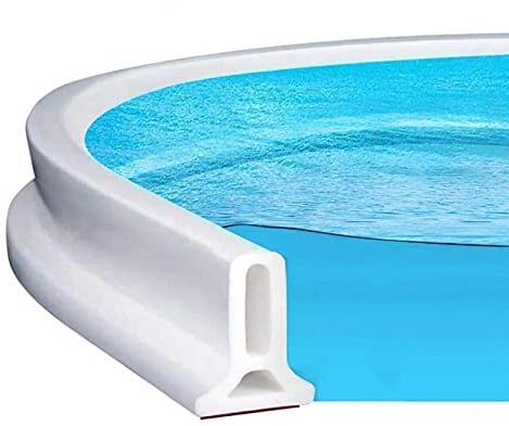 EUNEWR Duschkabinen Dichtung, Selbstklebende Duschschwelle Badezimmer Wasserstopper Wasserdamm für Feuchtraum, Dusche, Badezimmer (200CM)