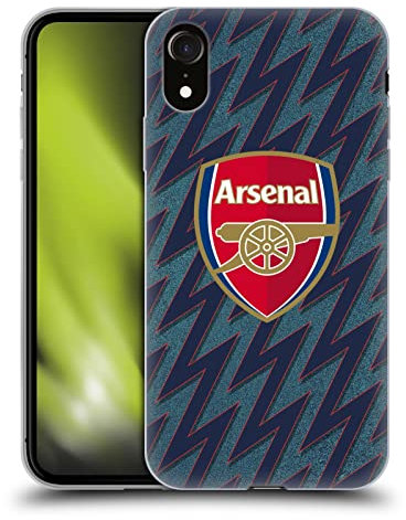 Head Case Designs Licenciado Oficialmente Arsenal FC Tercero Kit de Escudo 2021/22 Caso Funda de Gel Suave Compatible con Apple iPhone XR