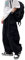 Skateboard Frog Baggy Cargohose Gothic Harajuku Hohe Taille 90er Jahre Lose Y2K Damen Streetwear Lose Hose (Black 2,XL)