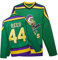 Mighty Ducks Jersey Movie Eishockey Trikot S-XXL Charlie Conway #96 Adam Banks #99 90S Hip Hop Kleidung für Party, #44 Grün, XL