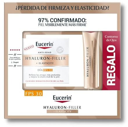 Eucerin Packung Yaluronic Filler Creme Elastizität Tag FPS 30+ Augenkontur 50 ml + 15 ml