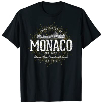 Vintage Stil Retro Monaco T-Shirt