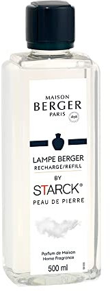 Maison Berger - by Starck Peau de Pierre - Recharge Huile Parfumée Prête à l'emploi pour Lampe Berger - Purifie et Désodorise l'Air - Diffusion Longue Durée (500ml) - Fabriqué en France