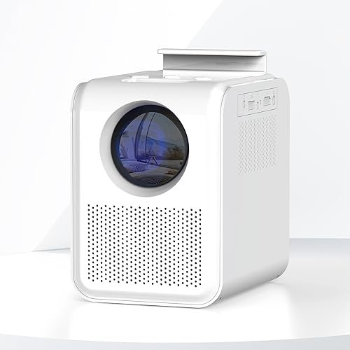 QIAOLET Projector with 5G Wifi and Bluetooth,1080P Smart Portable Projector, Outdoor Projector Compatible with Android/iOS/Windows/TV Stick/HDMI/USB