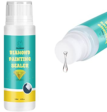 PHILODOGS Colla per Pittura Diamantata, Sigillante Adesivo Antispargimento, Asciugatura Rapida, Tenuta e Lucidatura Permanenti, Flacone da 120ML.