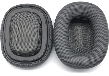 jghcsz Ersatz-Ohrpolster für AirPods Max Kopfhörer, Protein-Leder-Ohrpolster mit Memory-Schaum und magnetisch, für AirPods Max, Grau
