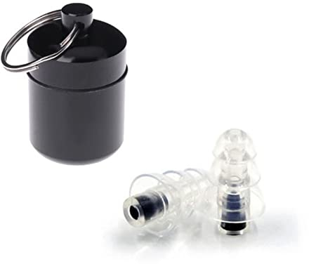DUnLap Ohrstöpsel Musikohrstecker Geräuschunterdrückung for Konzert DJ. Barband Musiker Hörschutz Silikonohrstöpsel Ohrstöpsel Zum Schlafen(Size:Black)