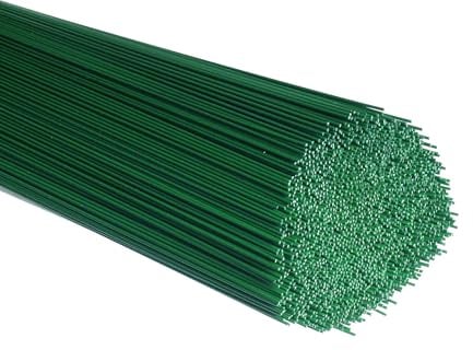 Steckdraht grünlackiert 2,5 kg – Stabiler Draht für Floristik, Kränze, Gestecke, Handwerk, Basteln und DIY Projekte (grünlackiert, Ø 0,8mm - 400mm)