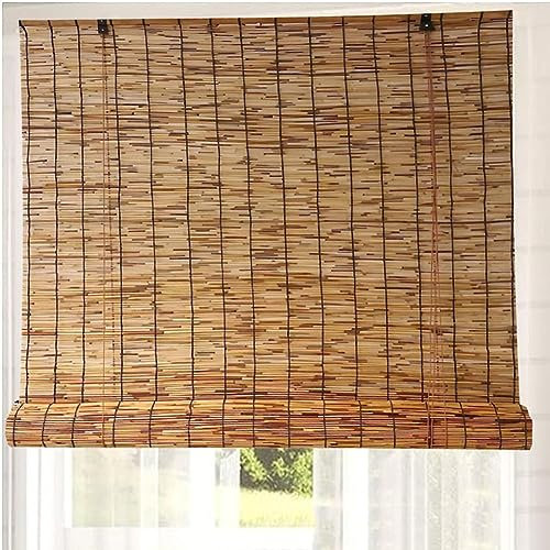 GUETTO Rollos & Jalousien Outdoor Bambusrollo Raffrollo Rollo Bambus Breit Wärmedämmung Sichtschutz Sonnenschutz Schilfvorhänge für Terrasse/Garten/Fenster/Tür/Küche/Balkon,160 x 200 cm