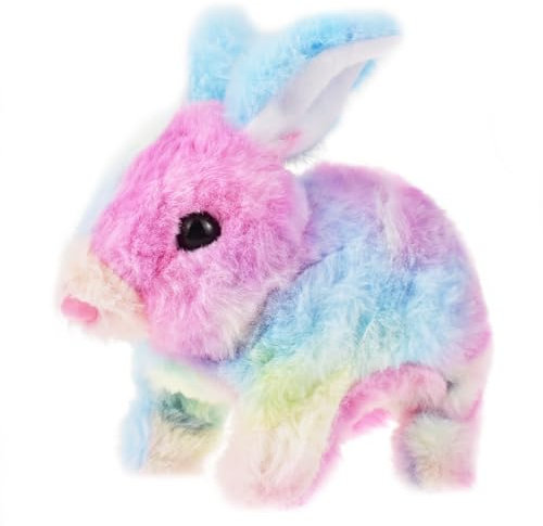 ZBATHTOY Easter Rabbit Interactive Gaming Figure Interactive Stuffed Rabbit Toy for Kids 1-3 Year Old