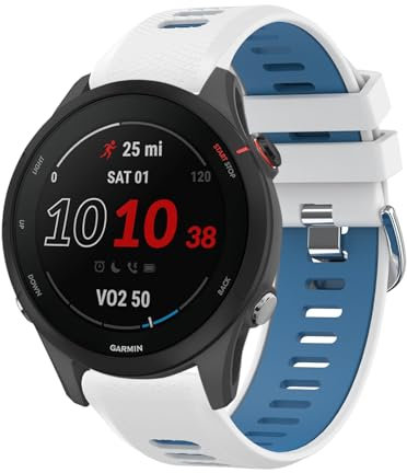 AK für Garmin Venu 3 Armband/ Garmin Venu 2 Armband/ Garmin Forerunner 255 265 Armband Herren Damen, 22mm Quick Release Silikon Uhrenarmband Sport Ersatzarmbänder für Garmin Vivoactive 4 Armband