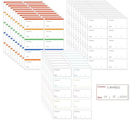 240 etiquetas autoadhesivas para escribir en congelador, para cocina, 6 x 3 cm, etiquetas adhesivas para alimentos para congeladores y bolsas de congelación, etiquetas de dirección