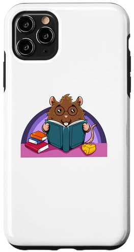 Custodia per iPhone 11 Pro Max Topo a fumetti con libro - Bookworm