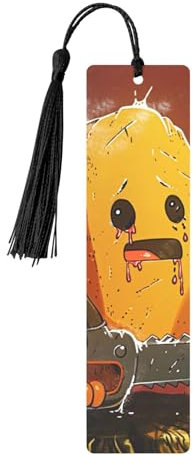 Cute Crying Chainsaw Printed Bookmarks,Exquisite Metal Bookmarks,Bookmarks for Women - Ideal Gift for Book Lovers6x1.5inch